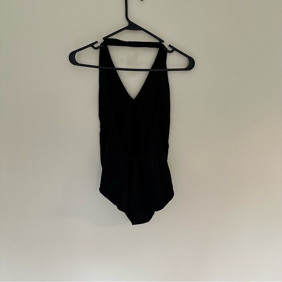 American Apparel Open Back V-Neck Bodysuit Large - Picture 2 of 4